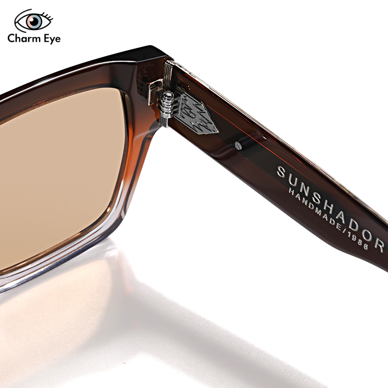 Nouveaux hommes lunettes de soleil cadre vert lentille bleue acétate carré marque de mode SACOMA conduite extérieure UV400 femmes lunettes de soleil de haute qualité