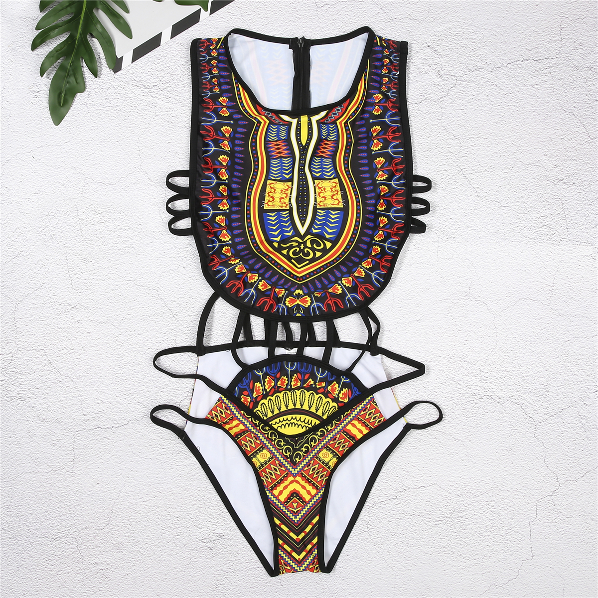Femmes ethnique Floral une pièce maillot de bain africain maillot de bain taille haute imprimé couvrir Bikini ensemble Vintage Sexy maillots de bain maillots de bain