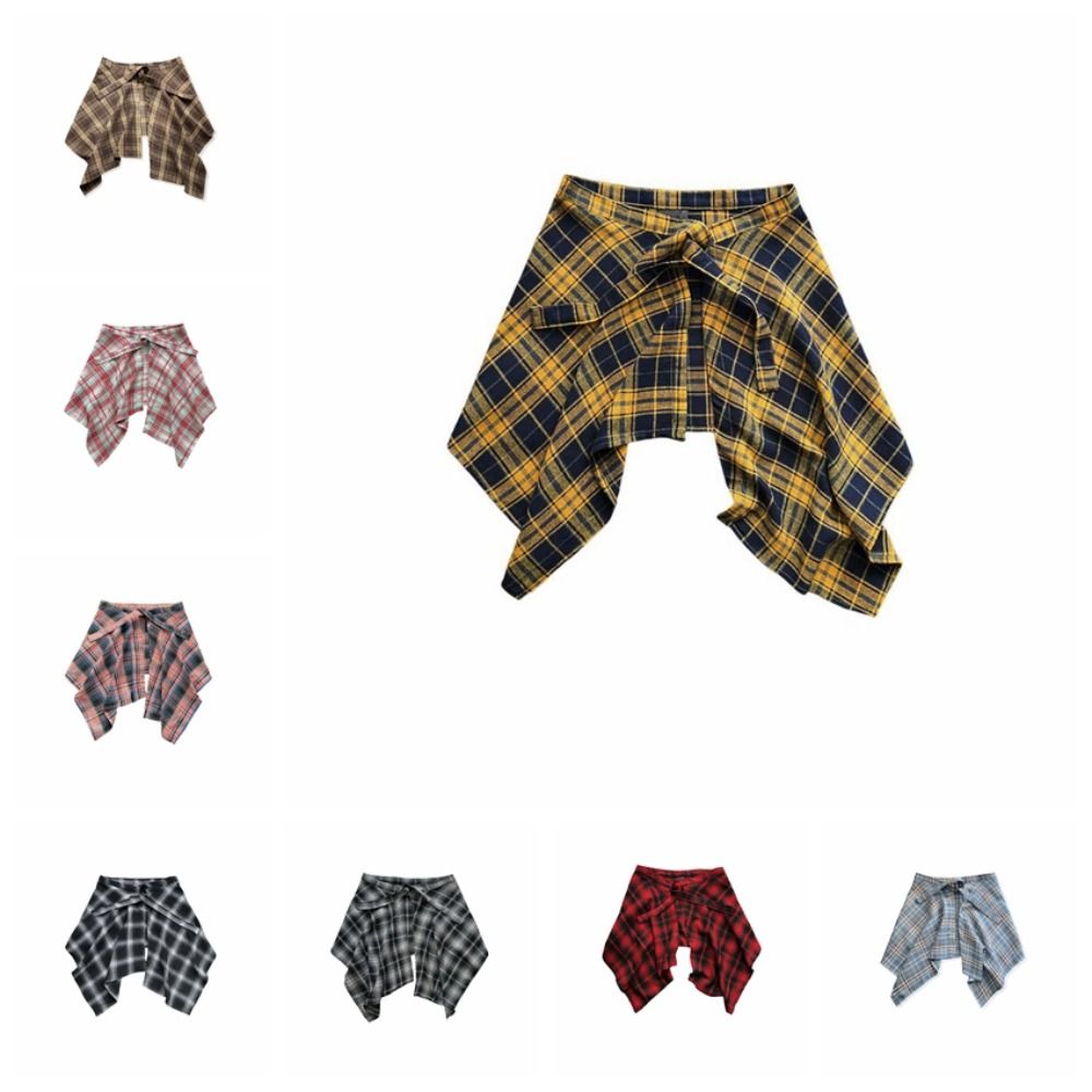 Jupe courte plissée style coréen à carreaux, taille haute, coupe trapèze, mini-jupe hip-hop, sous-jupe vintage avec ceinture, pour la danse urbaine
