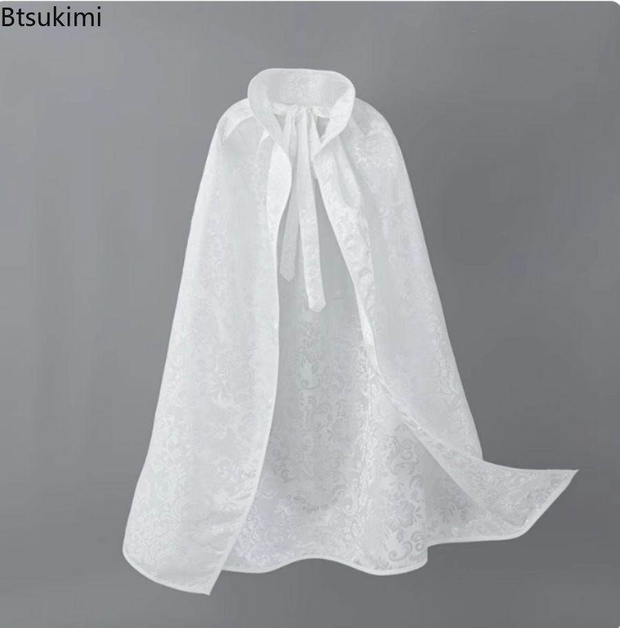 Cape à capuche pour enfants, Costume de spectacle, déguisement de fête de carnaval, Halloween, rouge, noir, blanc, Costume de Cosplay pour femmes et hommes