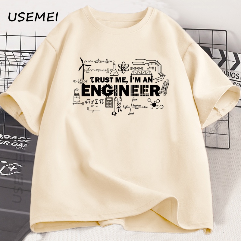 T-shirt homme Faites-moi confiance, je suis un ingénieur T-shirt coton homme travail T-shirt été couverture en coton col rond manches courtes homme vêtements