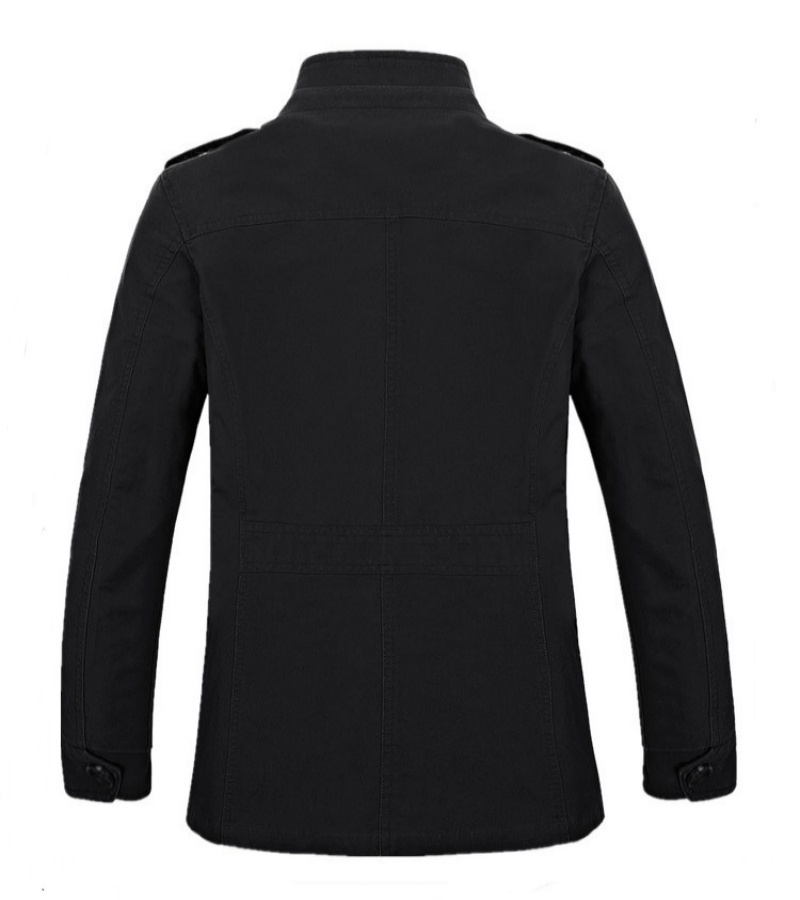 Manteau trench décontracté en coton pour homme, nouvelle collection printemps-automne, mi-long, style business pour homme d'âge moyen