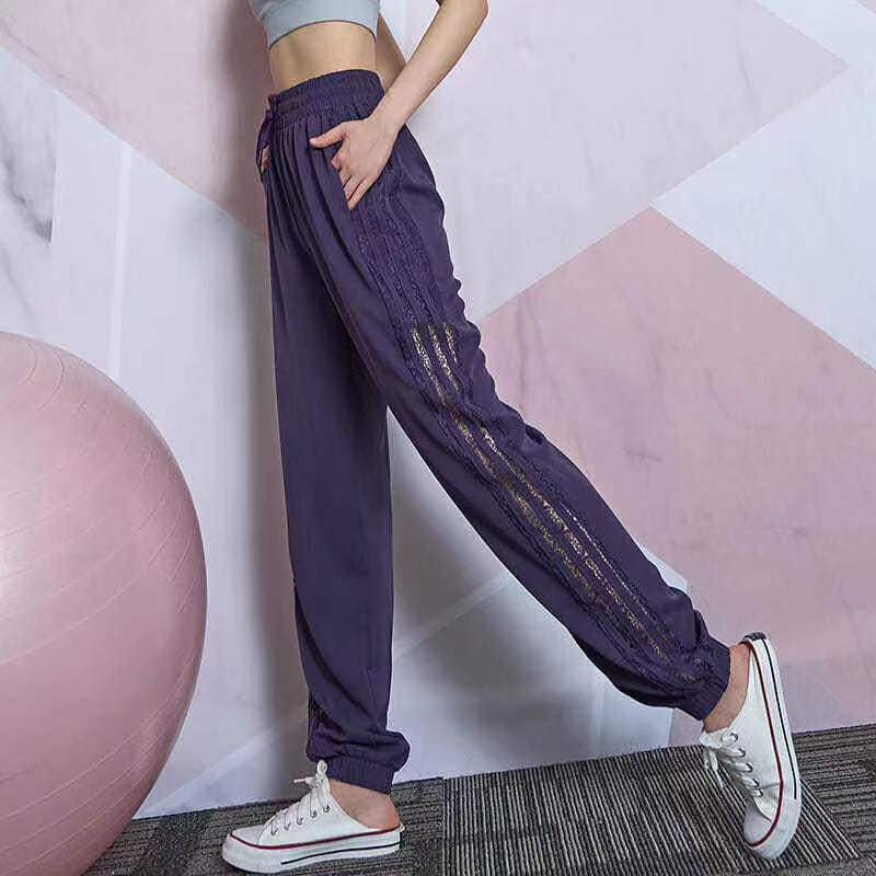 Pantalon de survêtement de jogging pour femme, pantalon de fitness, pantalon de sport, harem baggy adt, jogging, taille élastique, fjfor, coton, nylon