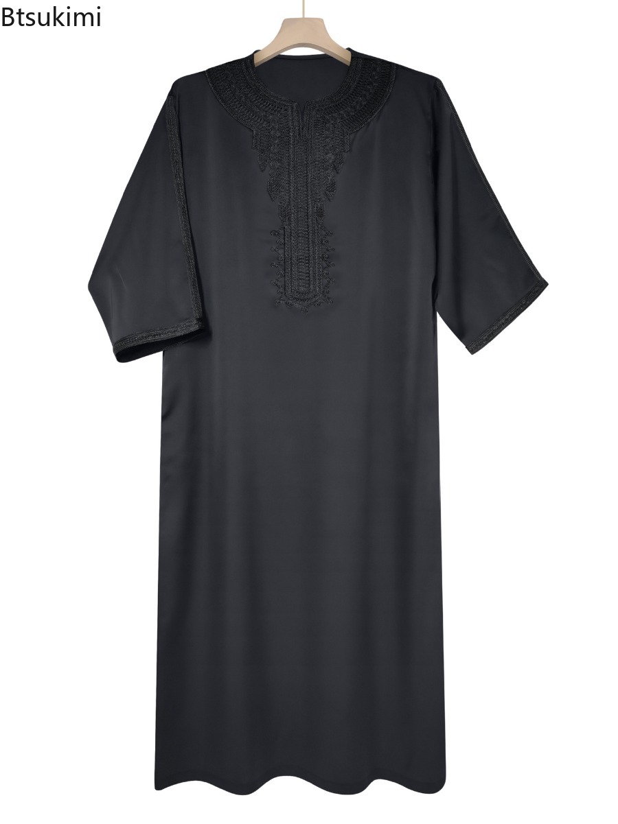 Nouvelle Abaya Musulmane pour Hommes 2026, Vêtement Traditionnel du Moyen-Orient, Thobe Arabe Islamique, Kaftan de Haute Qualité, Robe pour Cadeau de Mari