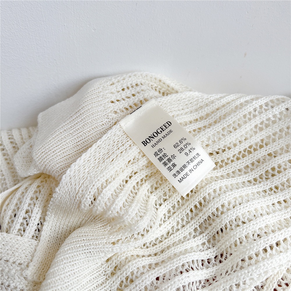 Écharpes d'épaule en dentelle unie ajourée pour femmes, châles d'été fins en tricot noué, faux col de protection pour le cou, idéales pour la climatisation