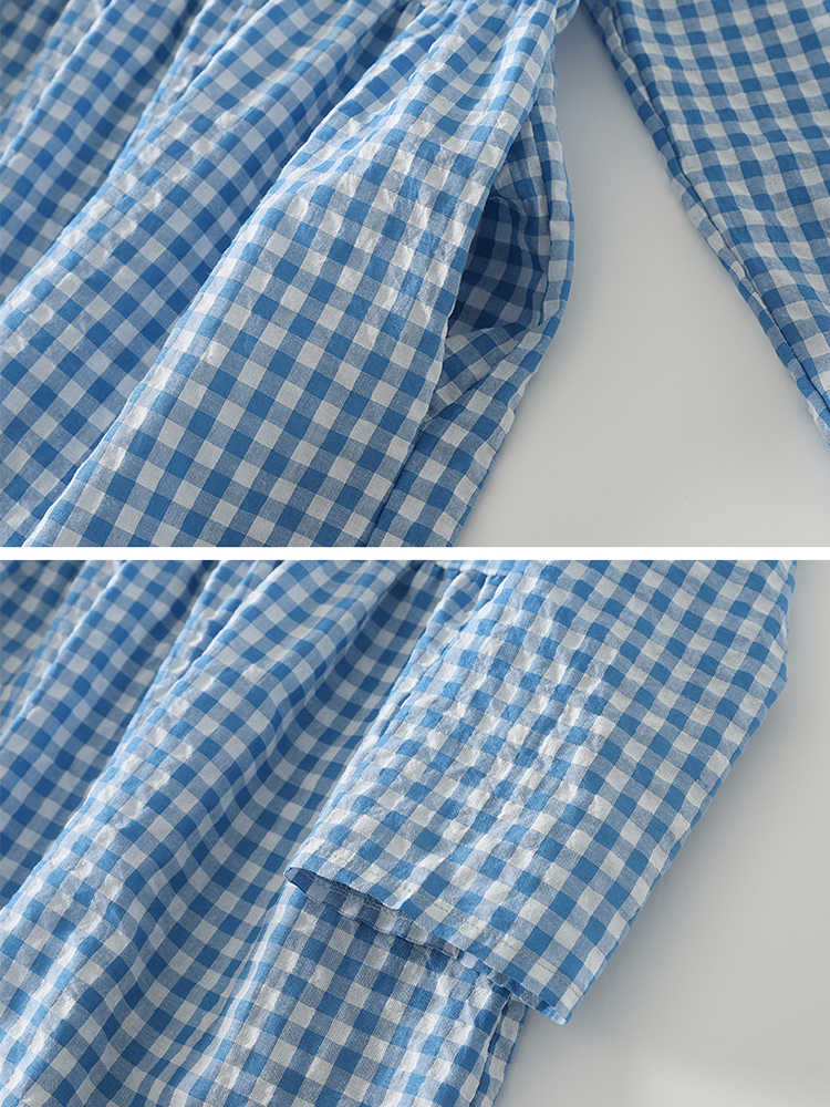 Nouvelles Robes Vintage en Coton à Carreaux Printemps-Automne 2026 pour Femmes, Manches Longues, Style Coréen Ample et Décontracté, Vêtements Élégants