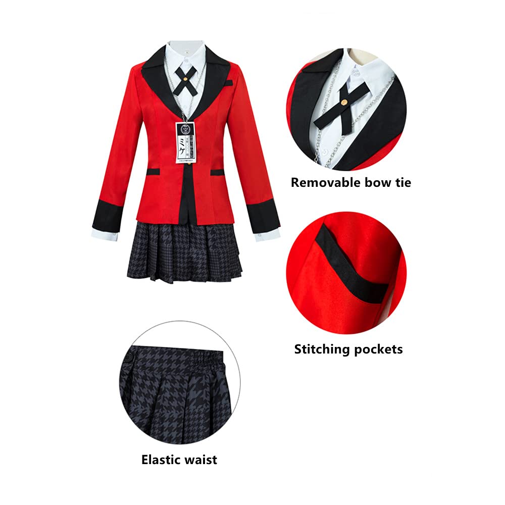 Uniforme scolaire pour filles et femmes, Anime Kakegurui Cosplay Jabami Momobami Kirari Yumemite, tenues robe JK