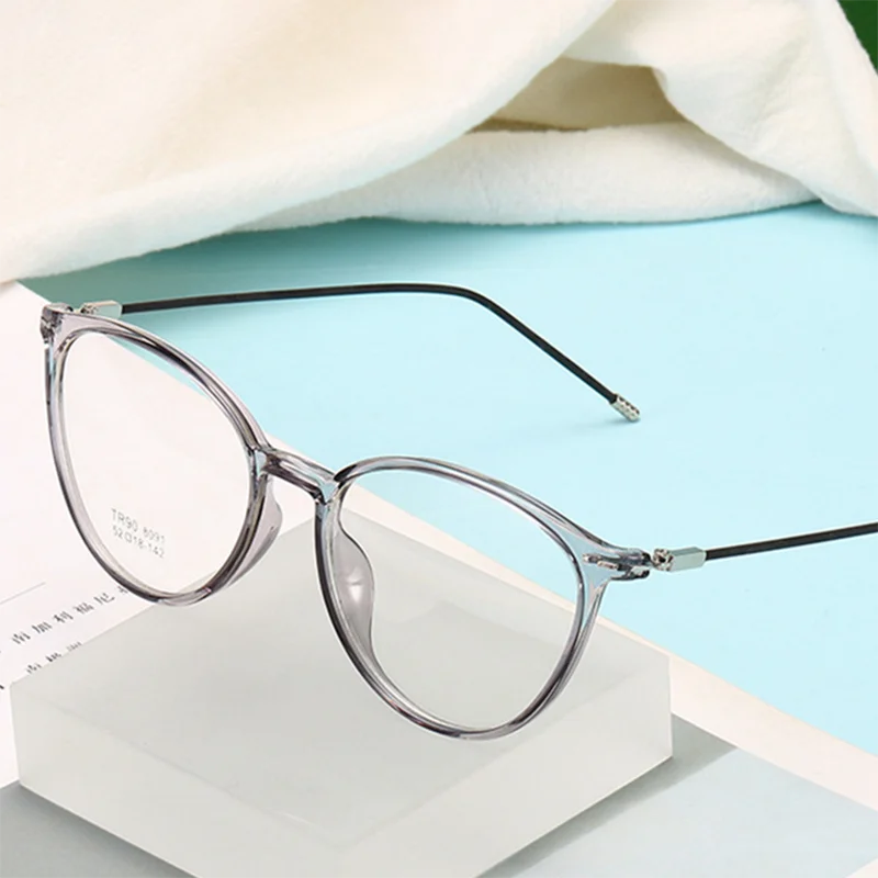 Lunettes de myopie à finition carrée rondes pour femmes et hommes, jambes fines en métal, lunettes à vue courte, Prescription-0.5 -1.0 -1.5 -2.0 à -9.0