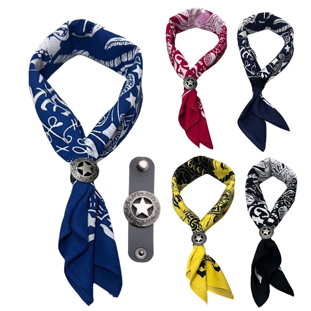 Mode surdimensionné Bandana écharpe Style occidental avec boucle florale Hip Hop foulard coton carré foulards chapeaux