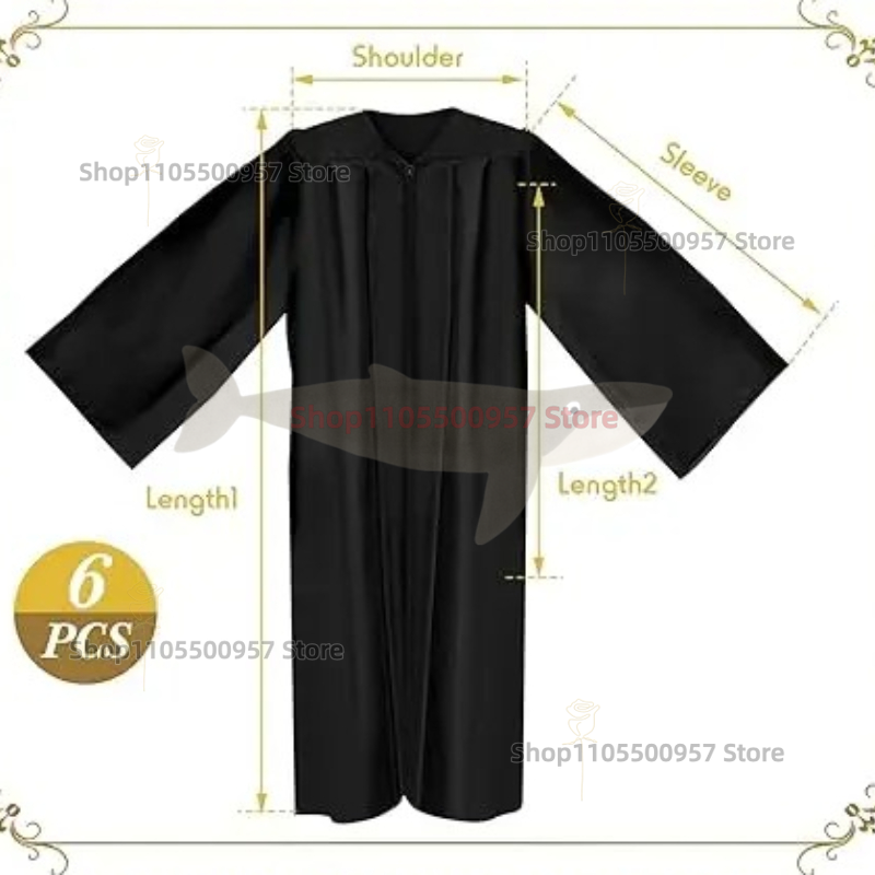 Robes de Chorale Unisexe Noires Mat pour l'Église, Robes de Baptême, de Remise de Diplôme, de Confirmation, de Prêtres et de Juges pour Adultes – Vente en Gros