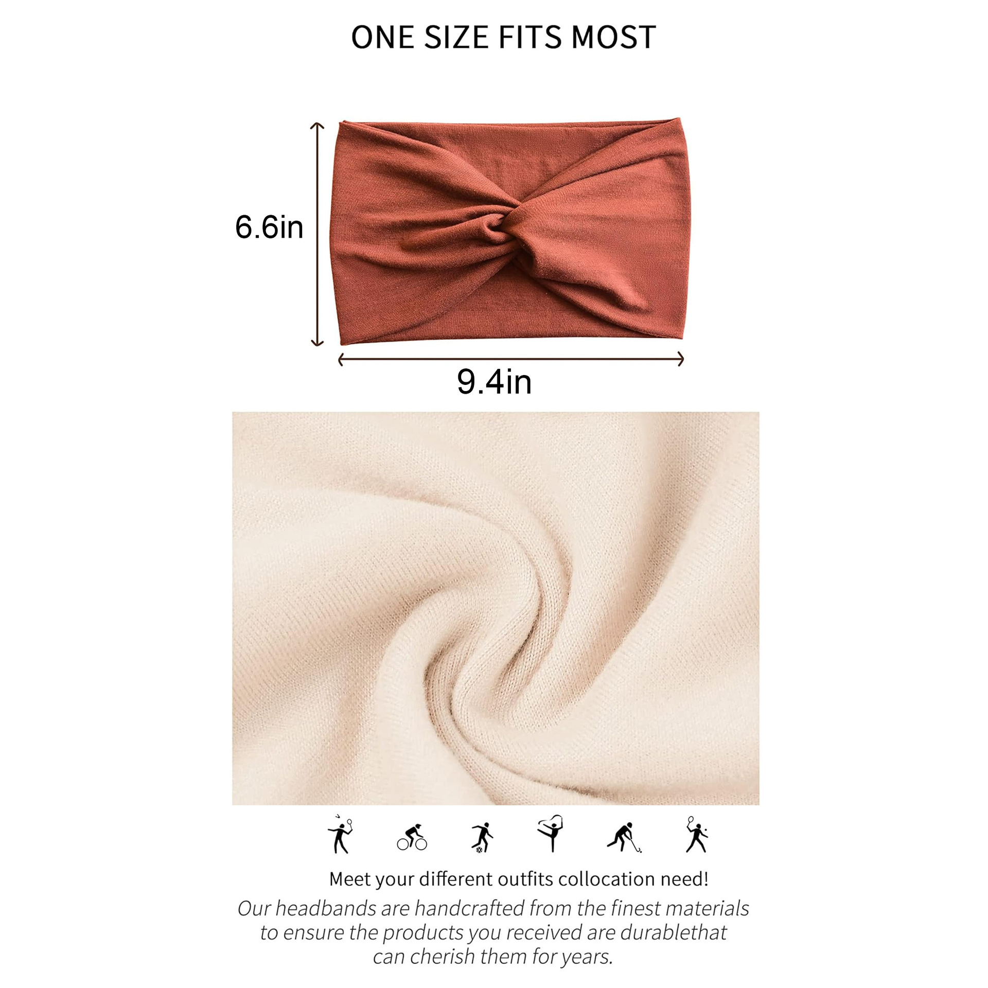 Bandeau élastique large pour femmes, accessoire antidérapant, adapté à la mode, au lavage du visage, à l'exercice, au yoga et à l'usage quotidien
