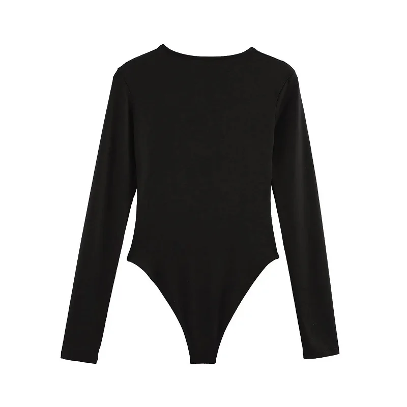 MUJER noir Bustier body pour femmes Sexy extrême body femmes à manches longues body femme une pièce été hauts femme 2025