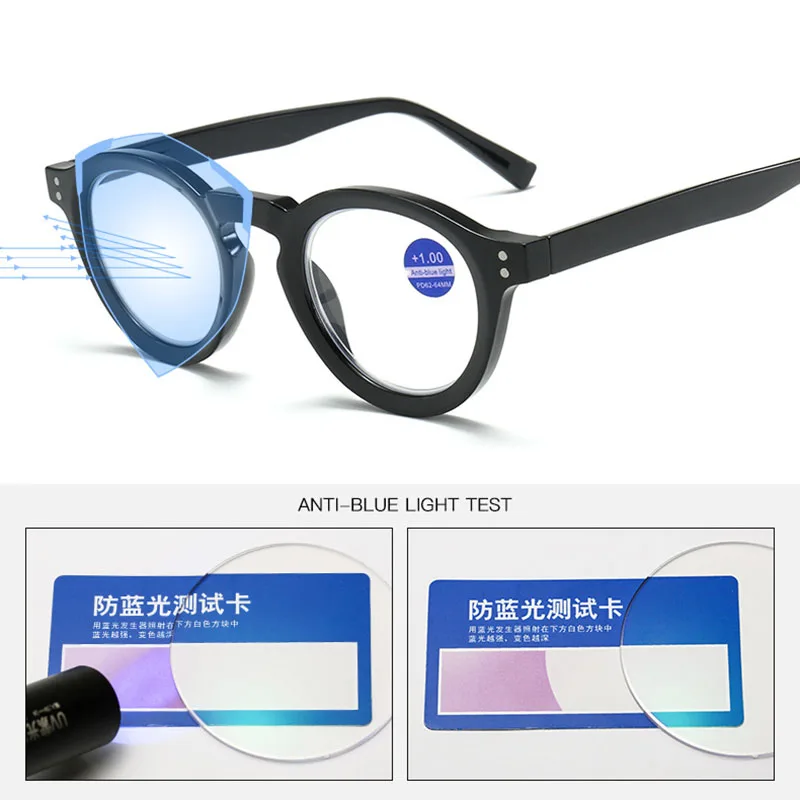 Lunettes de lecture ovales rétro pour femmes et hommes, monture ronde Vintage, lunettes de vue lointaine personnalisées, Anti lumière bleue, presbytie