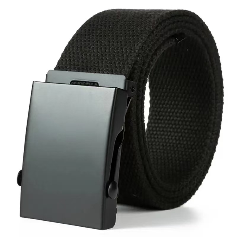 Ceinture en toile pour hommes avec boucle à roulettes, ceinture tissée Simple et polyvalente, ceinture tactique pour pantalons de travail en plein air