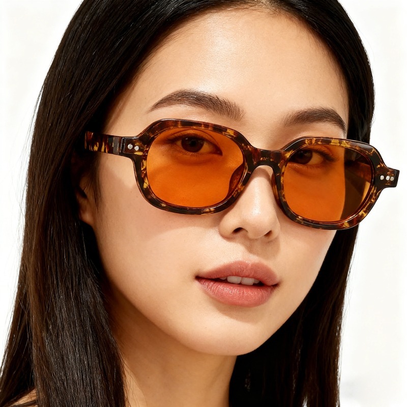 Lunettes de soleil rétro à monture ovale pour hommes et femmes, teinte de couleur fraîche, lunettes colorées unisexes