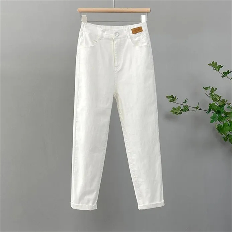 Pantalon en Denim taille haute coréen pour femme, décontracté, ample, kaki, Harun, nouvelle collection automne 2026