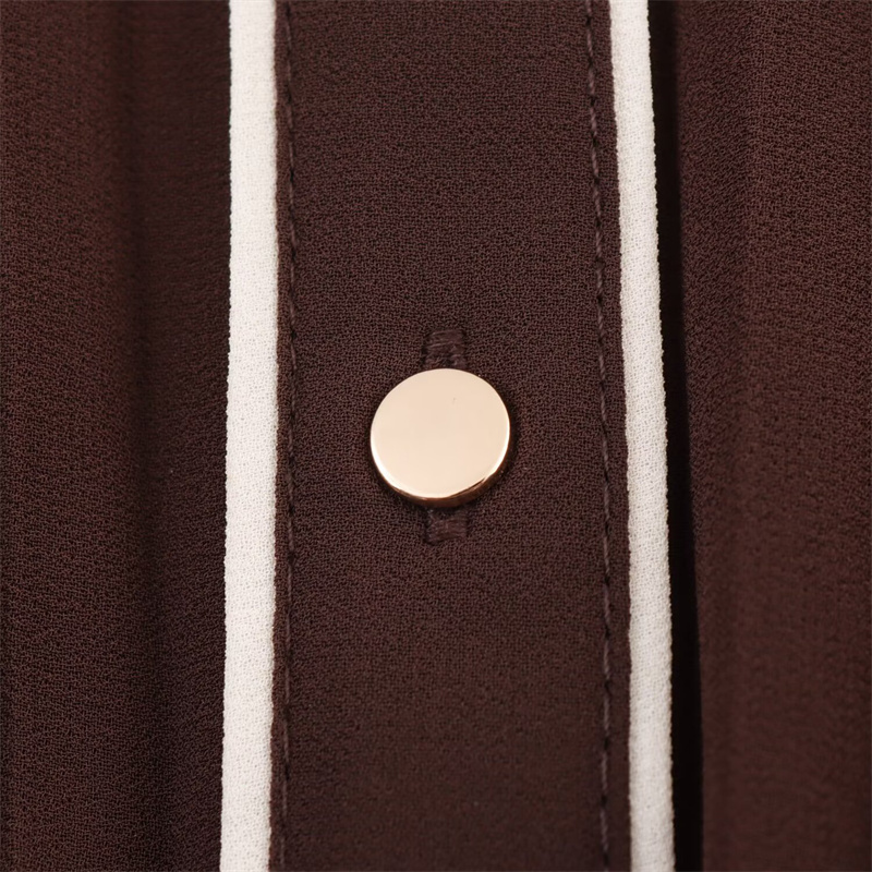 Robes pour femmes nouvelle automne 2025 Russet manches longues avec ceinture plissée ornée robe mi-longue robe Maxi décontracté mode personnalité