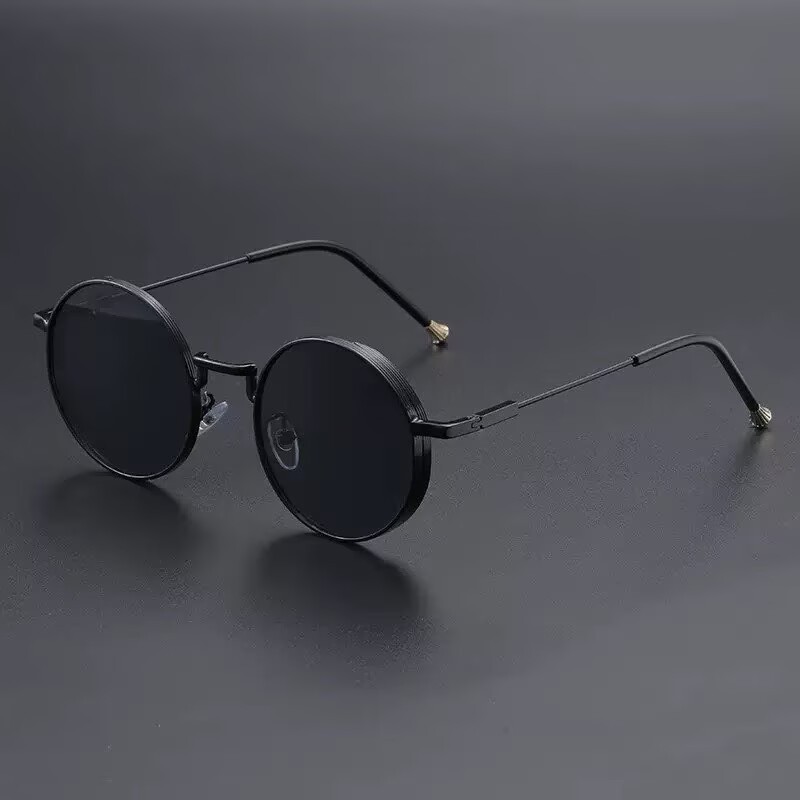 Lunettes de myopie à monture ronde en métal personnalisées pour femmes, à la mode, neutres, de haute qualité, pour la conduite, Punk, nouvelle collection 2025
