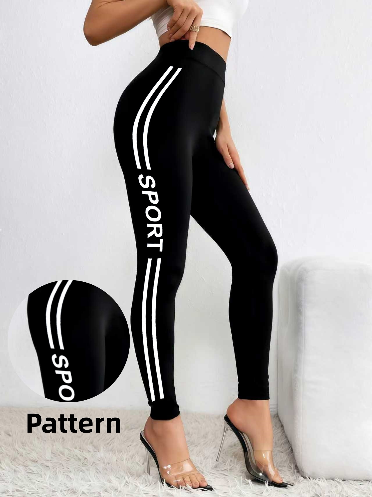 Leggings de sport noirs pour femmes, taille haute, extensibles, coupe ajustée, pour l'entraînement, le yoga et les activités sportives en extérieur