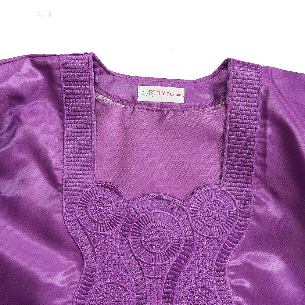 Robe Bubu brodée en Satin pour femmes, modeste, pour tenues d'église, traditionnelle africaine, longue, ample, col carré, manches chauve-souris, nouvelle collection 2025