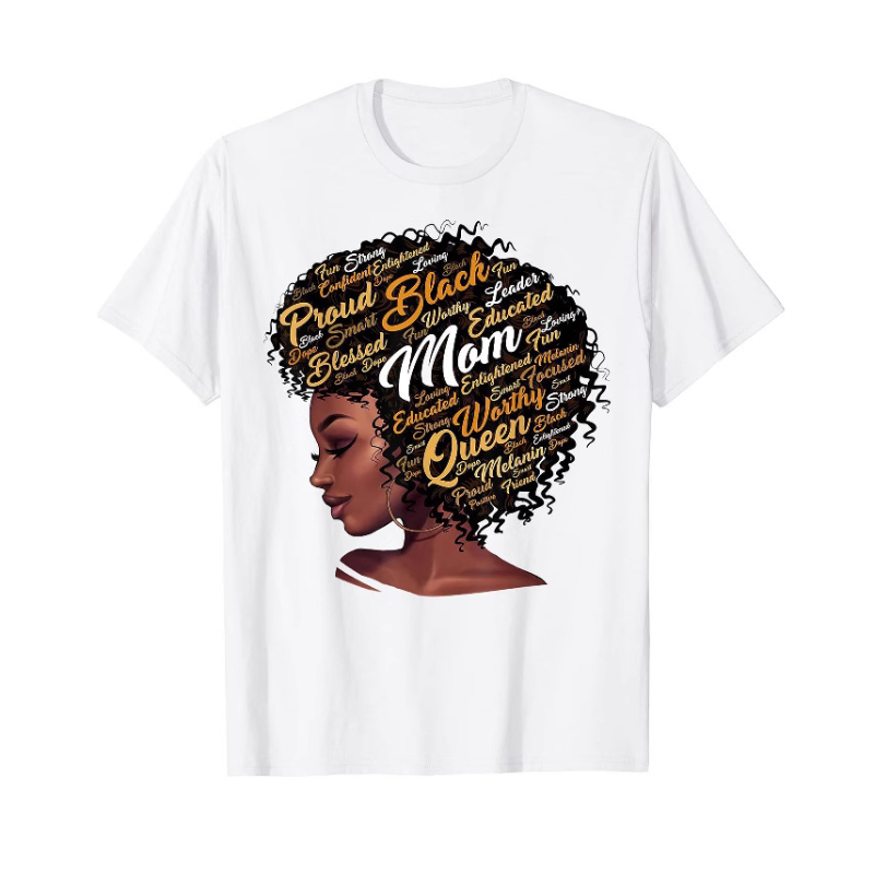 T-shirt à manches courtes pour femmes, haut noir imprimé tendance, t-shirts graphiques, vêtements esthétiques en tissu de fibre de polyester