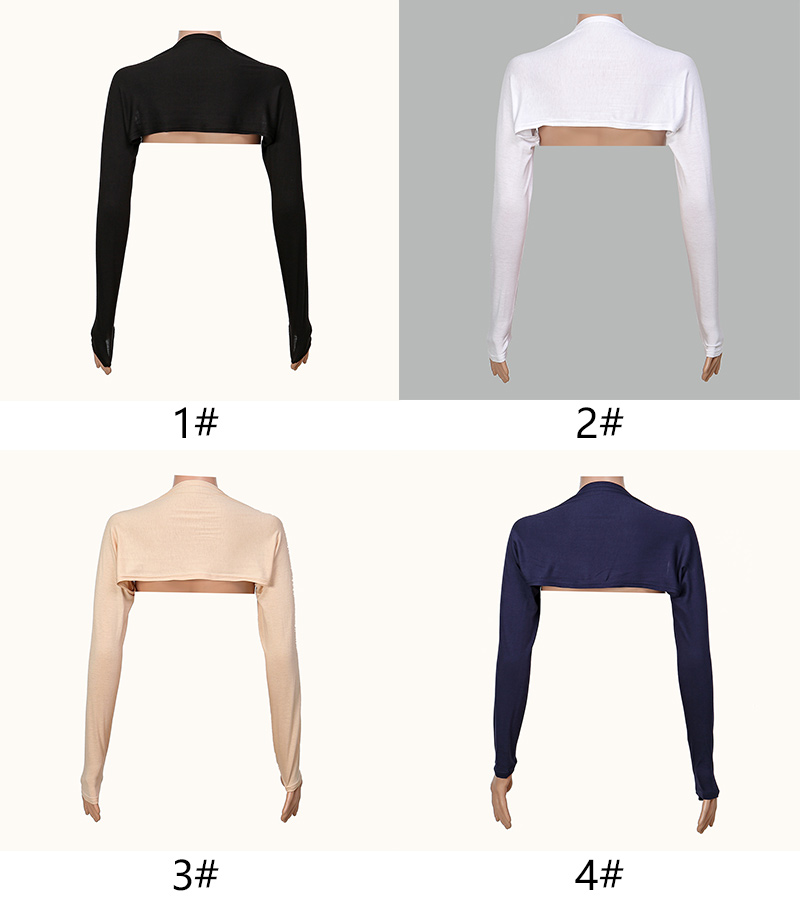 Mancommuniste en jersey pour femmes musulmanes, couverture modale en coton, faux col de bras, protection solaire initiée, document Sliod