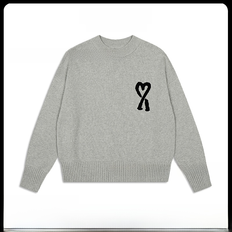 Pull en laine tricoté pour femme, nouvelle collection automne-hiver 25ss, broderie cœur évidé, polyvalent, unisexe, transfrontalier