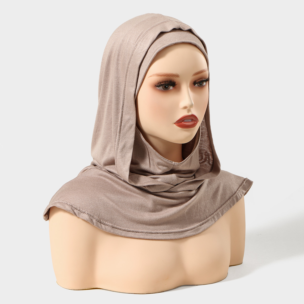 Hijab instantané musulman en jersey de coton modal, foulard uni doux pour femme, châle en jersey premium, facile à porter, couvre-tête 50*37cm