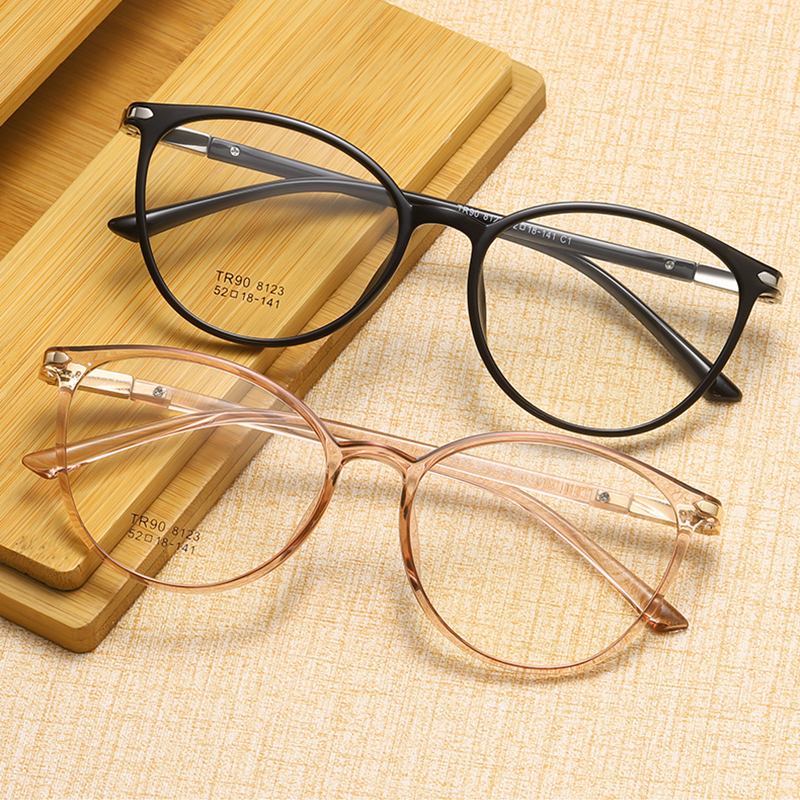 Lunettes rondes monture femme hommes lunettes rétro myopie montures optiques métal clair lentilles noir or lunettes Oculos 8123