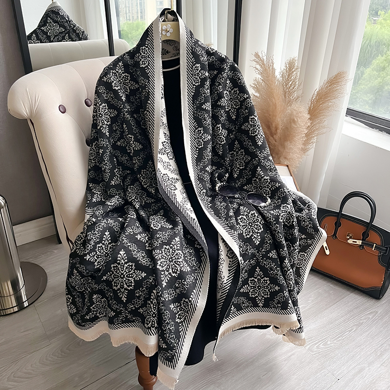 Nouveau 2025 hiver cachemire écharpe pour femmes châle enveloppement Femme Pashmina marque de luxe Poncho couverture épaisse chaud Bufanda Echarpe Femme
