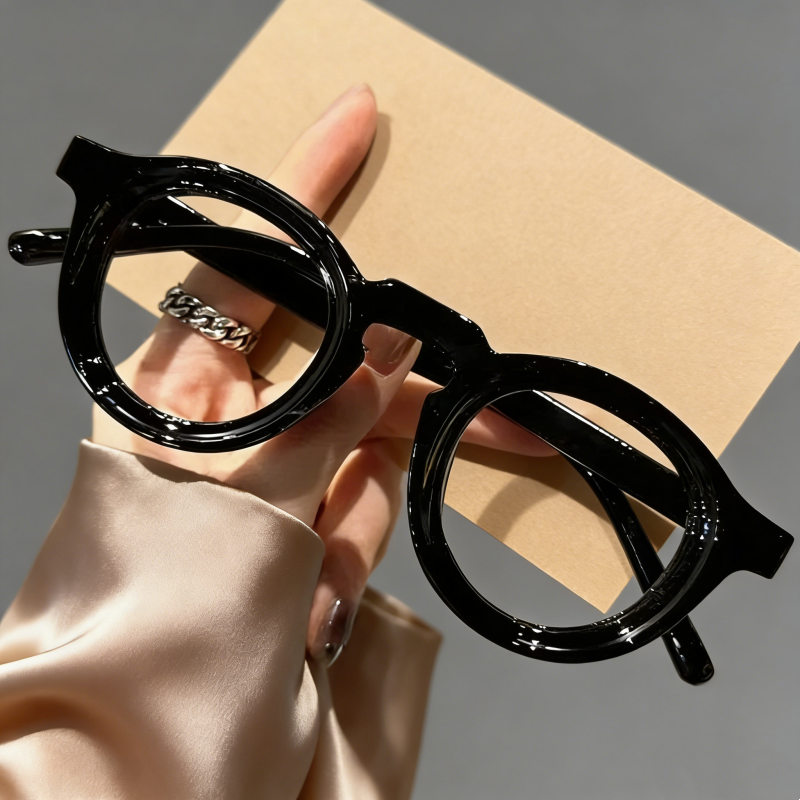 Lunettes de lecture rondes de grande taille pour femmes, style vintage décontracté, lunettes de vue pour hommes, anti-lumière bleue, presbytie 0+1.0+4.0