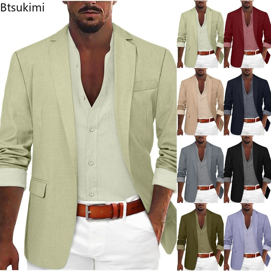2026 Mode Vêtements Pour Hommes D'affaires Blazer Décontracté Manteaux Classique Bouton Unique Slim Fit Costume Vestes Élégant Gentleman Costume Hauts