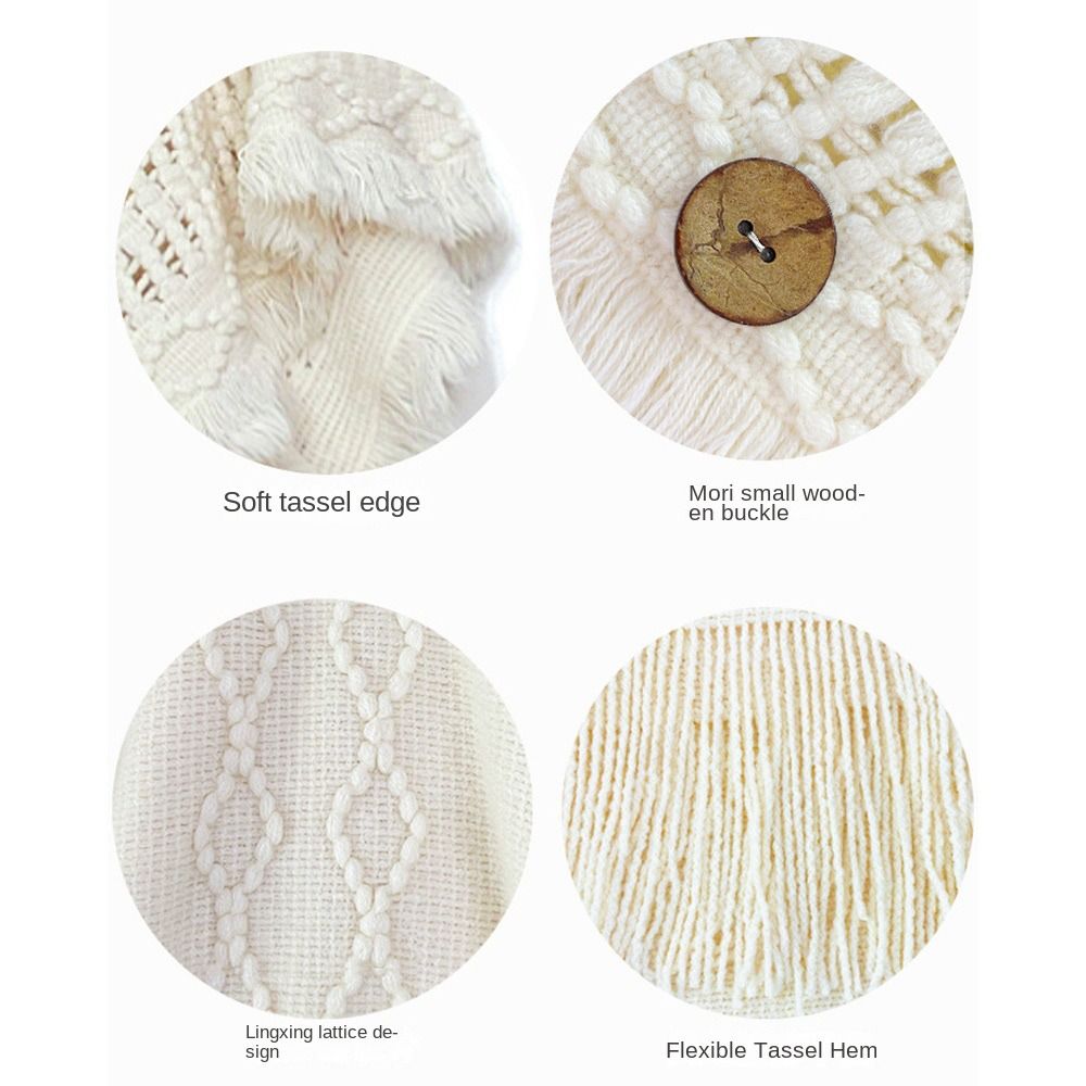 Partie de mariage bohème à capuche tricoté châle hiver chaud bouton dames gland Cape enveloppes écharpe manteau