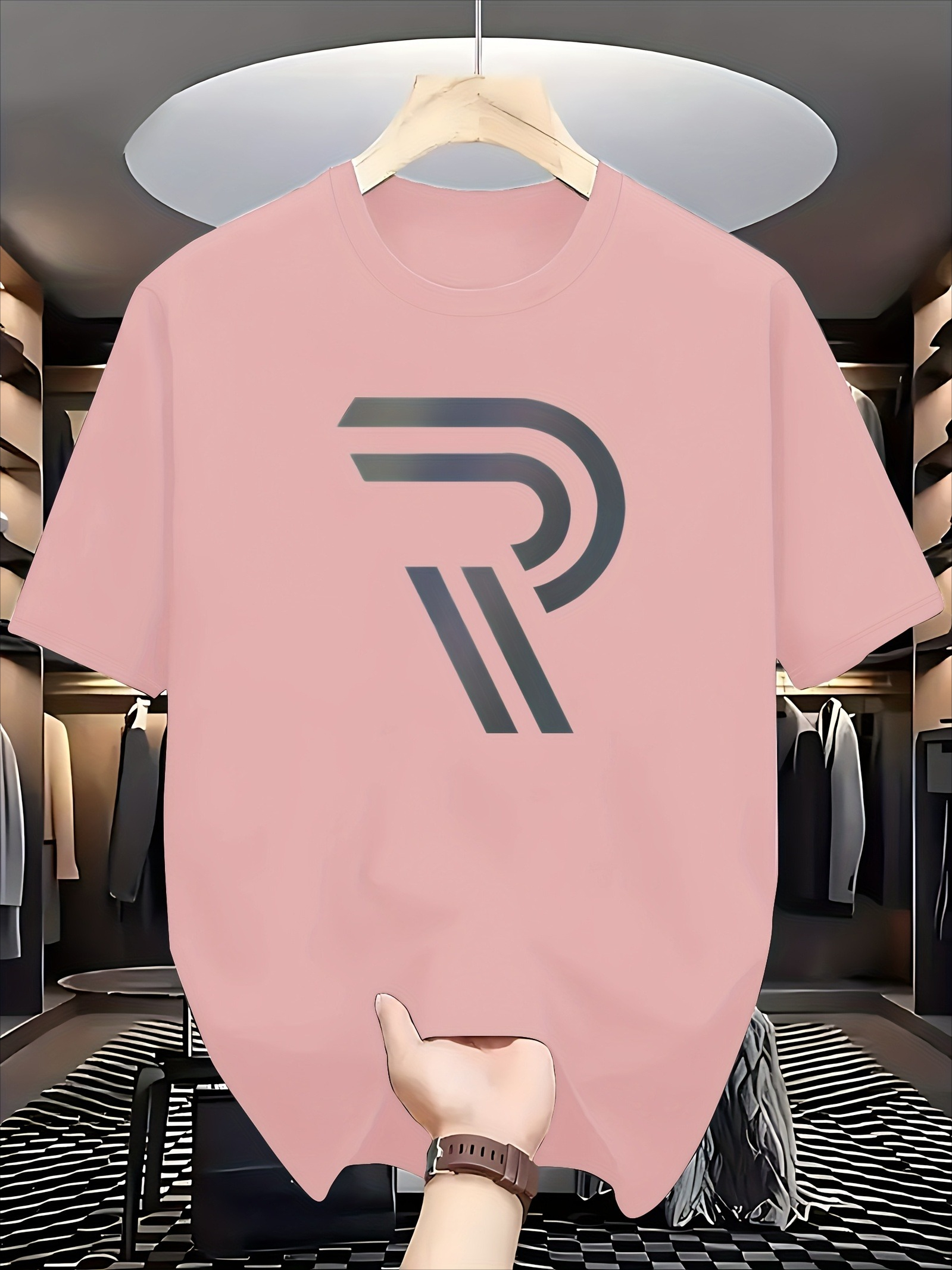 T-shirt imprimé de luxe décontracté pour homme - T-shirts graphiques streetwear tendance et confortables à porter - Vêtements pour homme une pièce