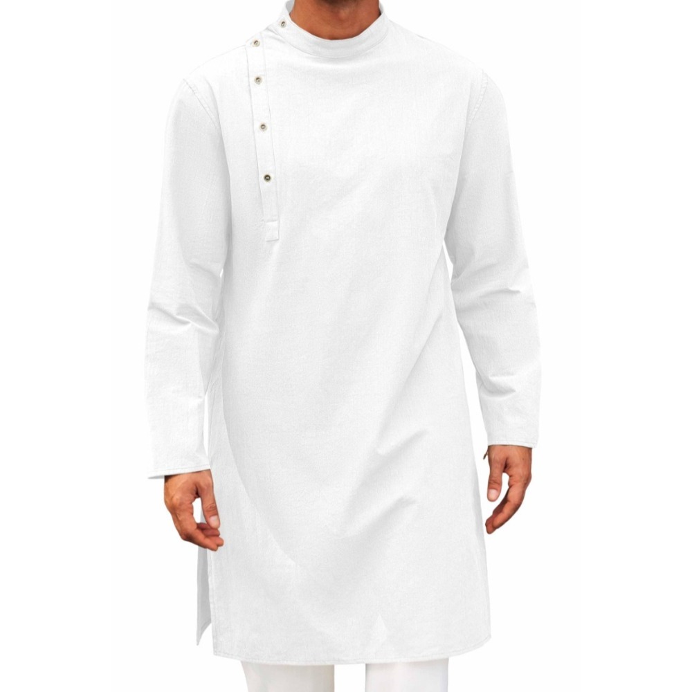 Chemise longue arabe pour hommes, thobe traditionnel musulman, kaftan, vêtements décontractés, mode musulmane