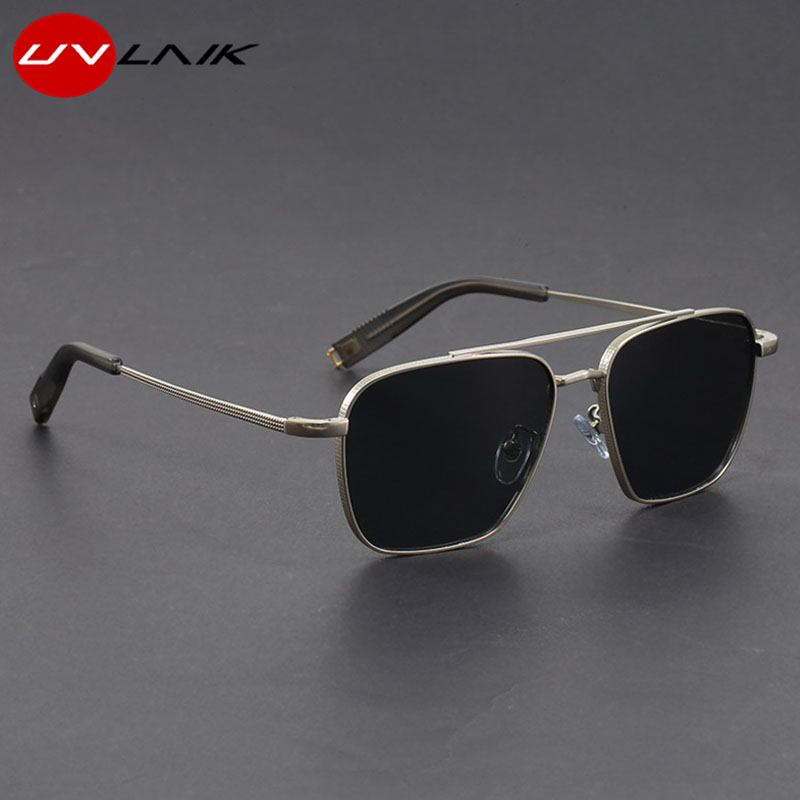 Lunettes de soleil à verres dégradés pour hommes, antidérapantes, en métal, grande monture, couleur unie, nuances d'extérieur, lunettes de conduite, nouvelle collection