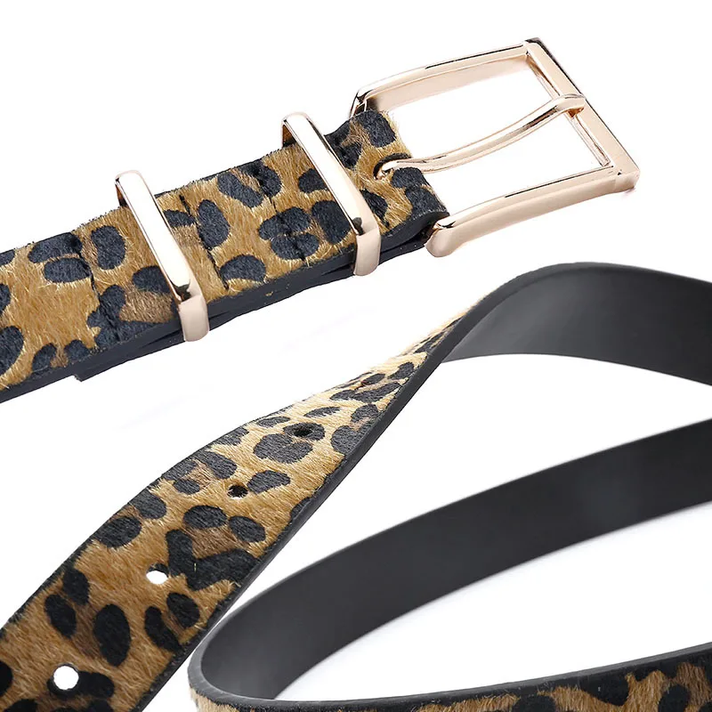 Ceinture en cuir léopard pour femmes, mode décontractée, polyvalente, gothique, rétro, tendance, luxe, Y2K, pour manteaux et jeans