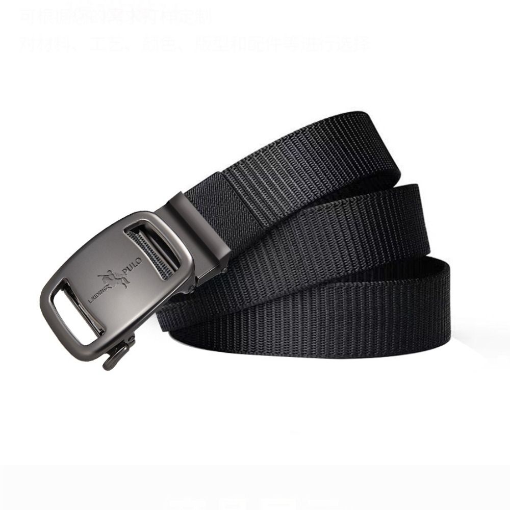 Ceinture noire automatique pour hommes, ceinture en toile de qualité, ceinture simple décontractée, ceinture de style sauvage, ceinture chimjeans, marque de luxe, affaires