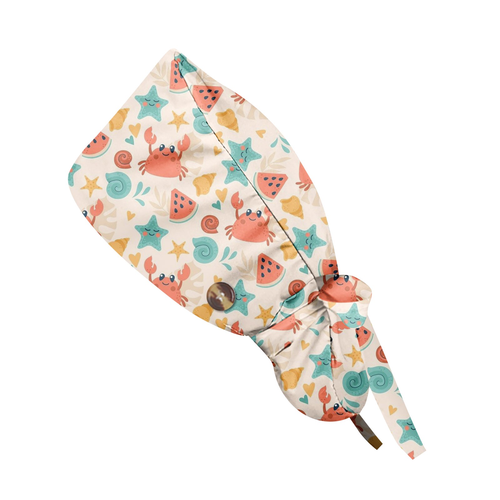 Chapeau de travail pour cheveux longs, casquette de travail réglable avec imprimé de dessin animé, pour Salon de beauté, soins infirmiers, chapeau chirurgical féminin, casquettes de gommage, accessoires