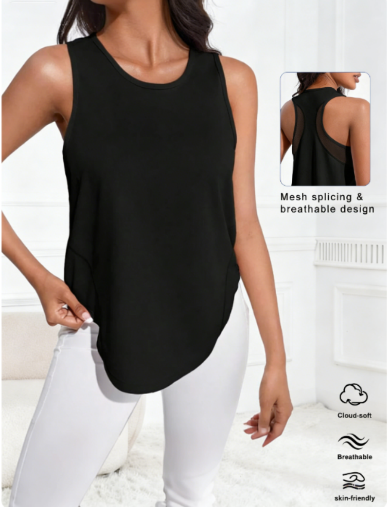 Débardeurs d'été à séchage rapide pour femmes, gilets de sport, couleurs unies, décontractés, respirants, doux, sans manches, pour activités de plein air, chemises sans manches pour femmes