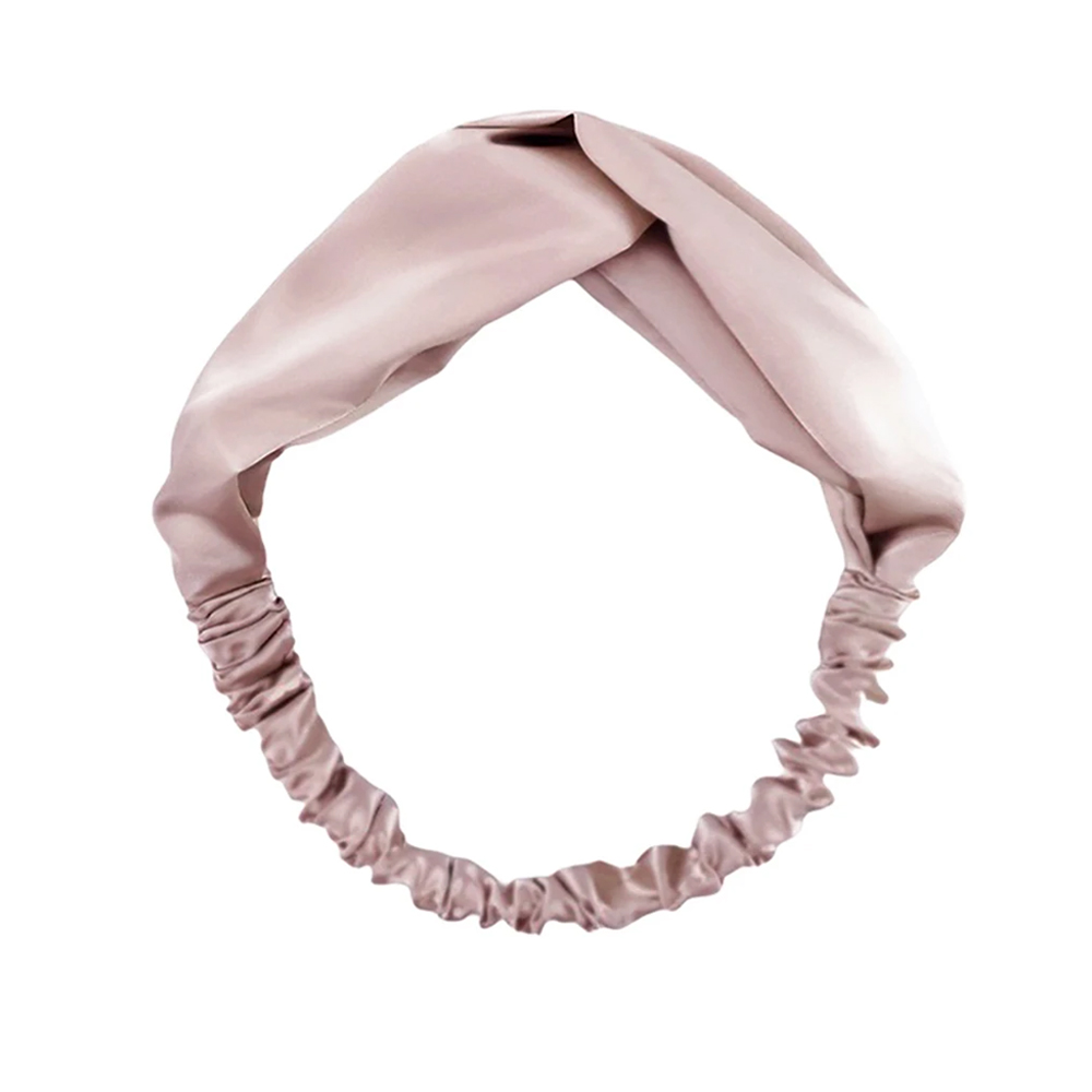 100% naturel mûrier soie bandeau luxe soie élastiques torsadé Turban tête enveloppement Bandana bohème pour les femmes cheveux accessoires