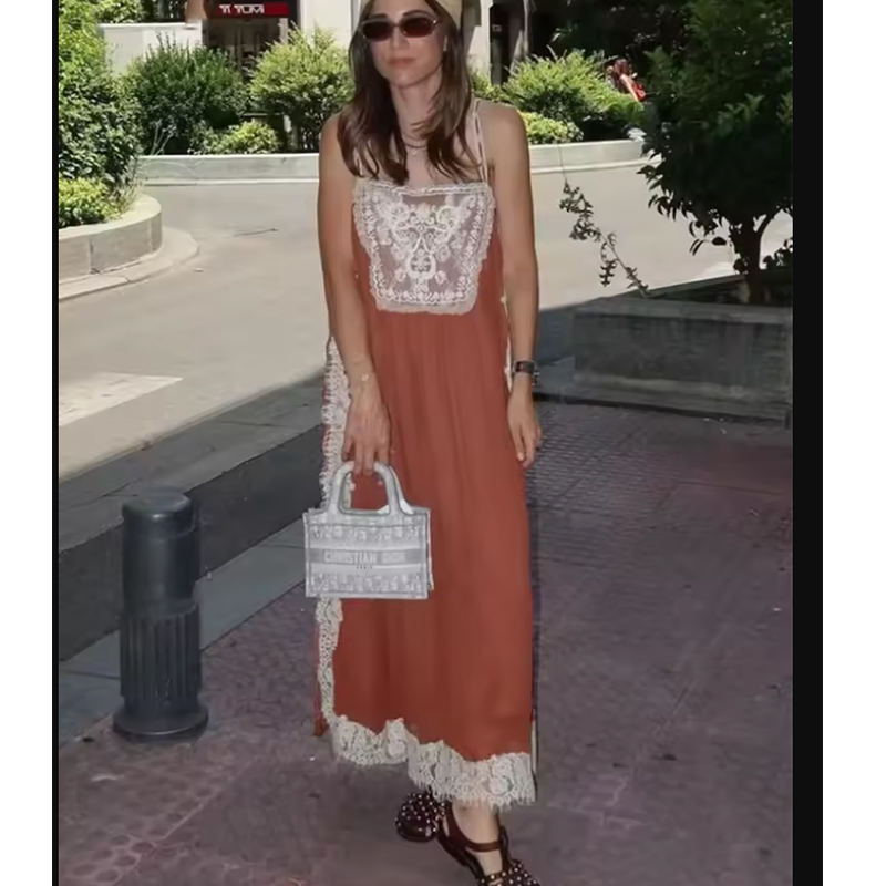 Robe en dentelle pour femme, nouvelle collection été 2026, élégante, pour les vacances, style urbain chic, pour les jeunes, idéale pour les voyages, robes longues uniques