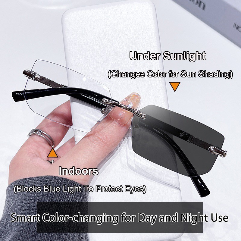 Lunettes de soleil photochromiques tendance pour hommes et femmes, verres intelligents à changement de couleur, protection solaire, anti-lumière bleue, utilisation jour et nuit
