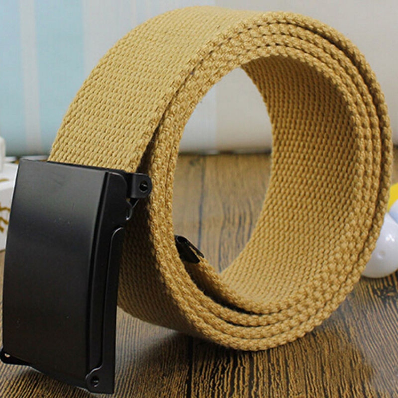 Haute qualité armée tactique hommes ceinture unisexe mâle décontracté boucle ceintures toile sangle ceinture armée tactique ceinture