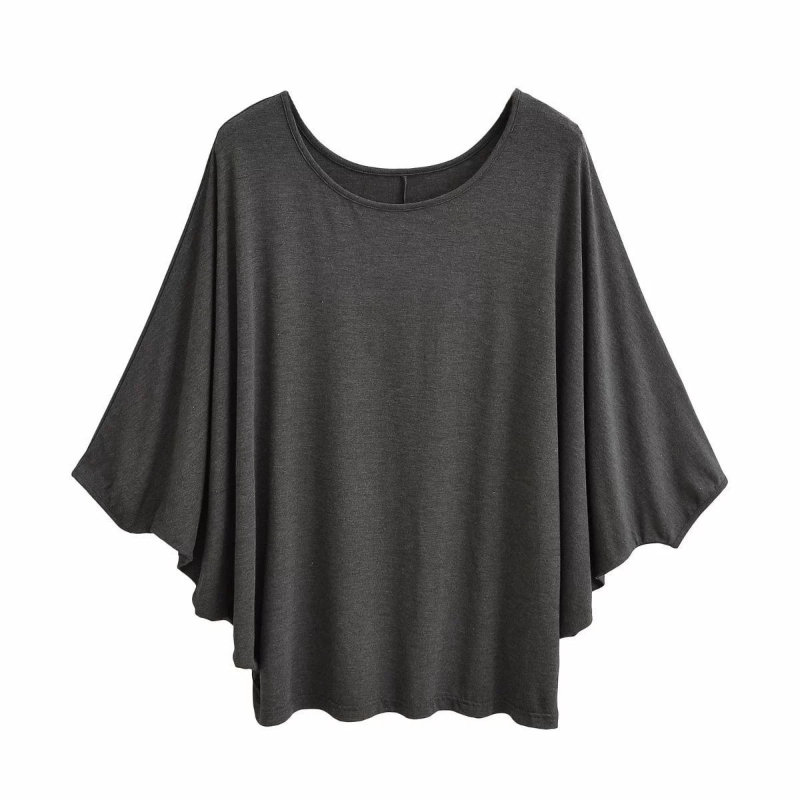 T-shirts amples et décontractés pour femmes, style streetwear, couleur unie, manches courtes, coupe irrégulière, tendance mode été