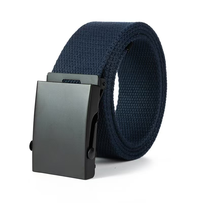 Ceinture en toile pour hommes avec boucle à roulettes, ceinture tissée Simple et polyvalente, ceinture tactique pour pantalons de travail en plein air