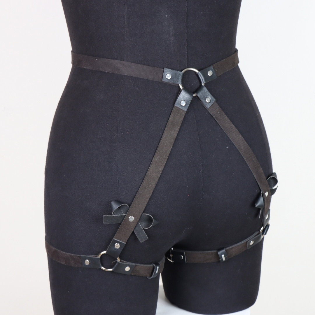 Porte-jarretelles Sexy en cuir PU pour femmes, harnais, Lingerie Bdsm, bas de corps, ceinture de jarretelles, fétiche, érotique, Rave, ceintures d'épée, body gothique