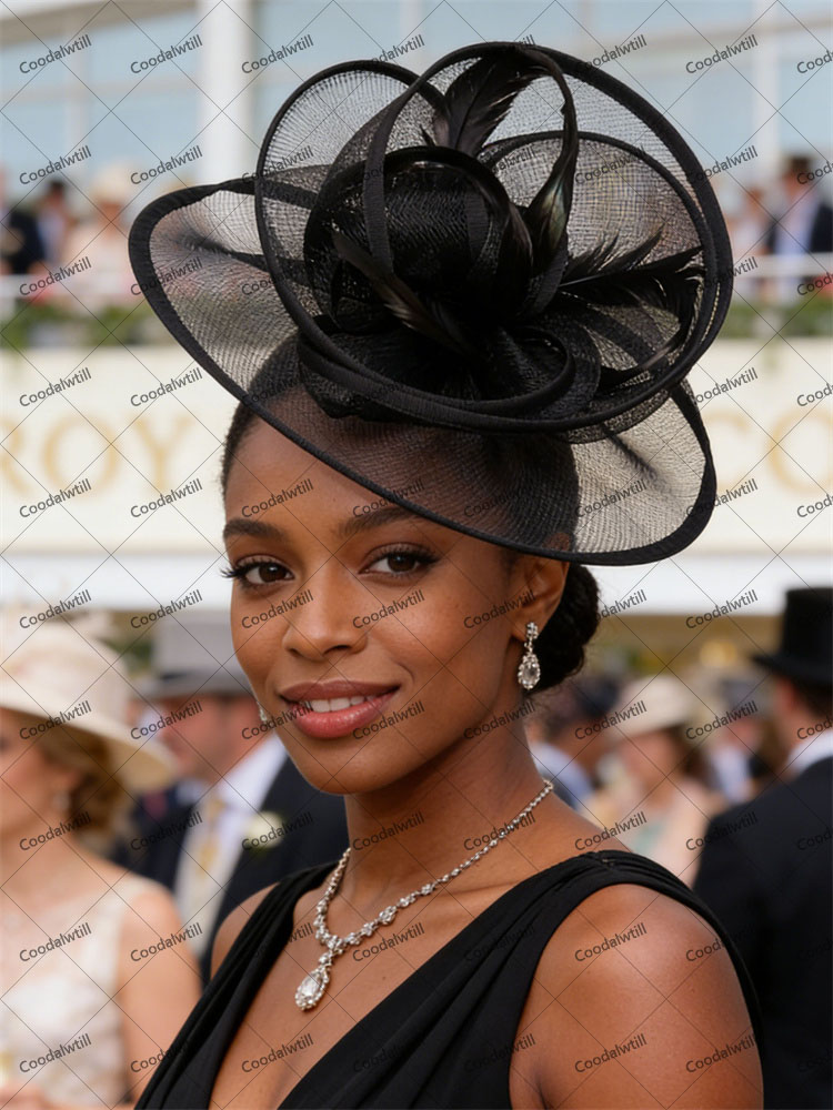Mariage maille voiles Fascinator chapeau mariée plume course cheveux accessoires dames Banquet fête pilulier Fascinator chapeau bandeau