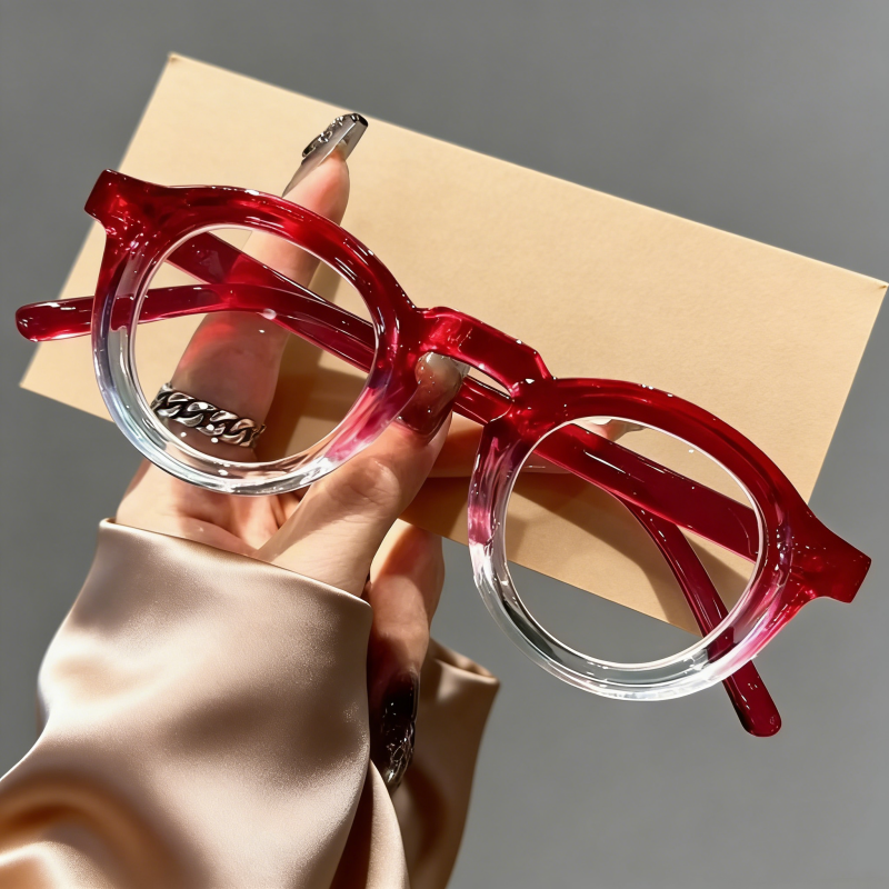 Lunettes de lecture rondes de grande taille pour femmes, style vintage décontracté, lunettes de vue pour hommes, anti-lumière bleue, presbytie 0+1.0+4.0
