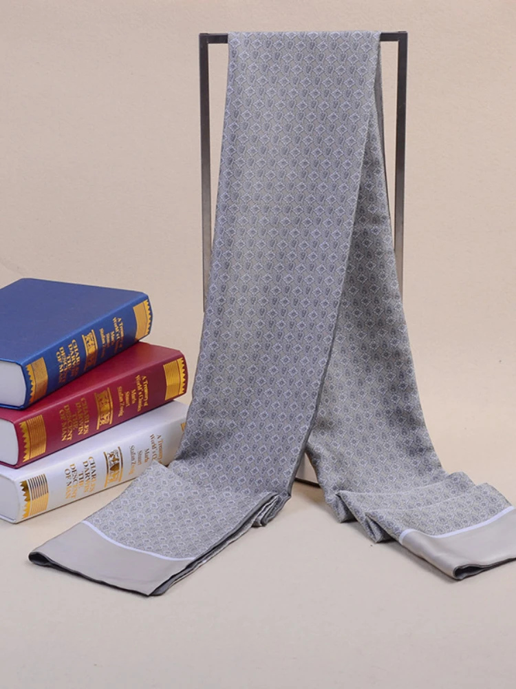 Écharpe double face pour hommes, longue écharpe d'affaires, européenne et américaine, hiver, nouveau